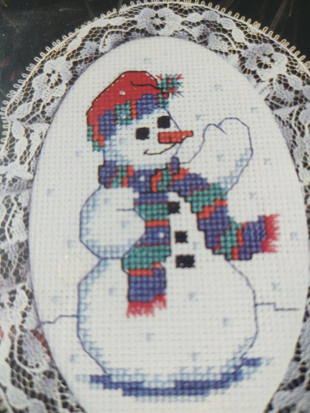 Designs for the Needle Snowman Lace Ornament Counted Cross Stitch Kit